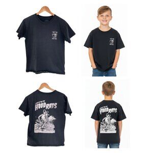 Thirtytwo T-Shirt Kids Small Black White Hood Rats Graphic Tee Snowboarding